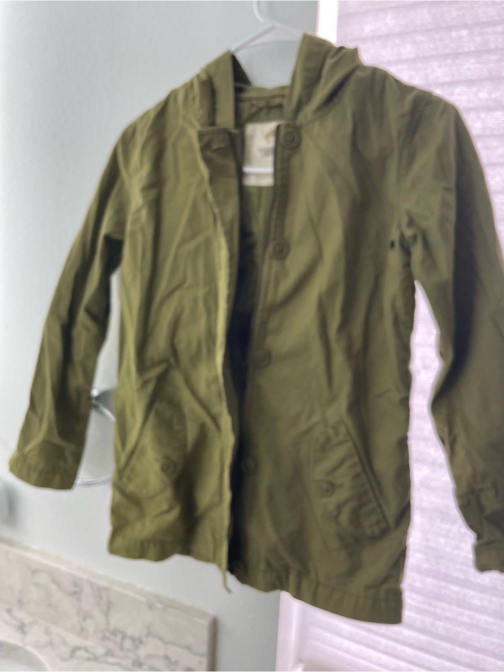 Tucker + Tate Olive Green Hooded Kids Raincoat